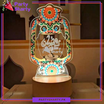 3D Ramadan Kareem LED light Lantern Shaped Lamp Decorative Led Table Lamp For Ramadan Decorations